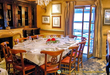 One of the private dining rooms at Le Procope